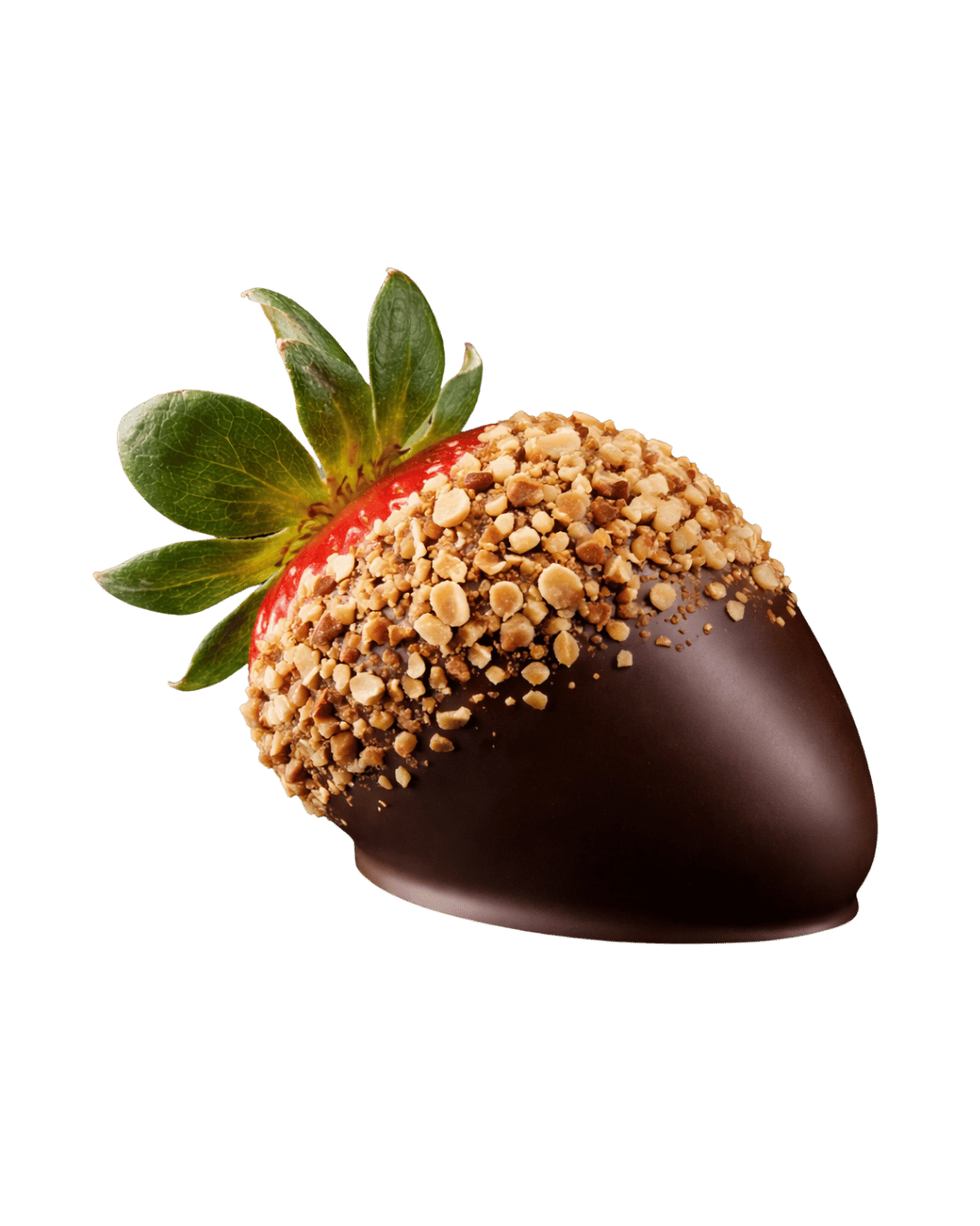 Forêt Noire, a dark chocolate strawberry with roasted almond crumble
