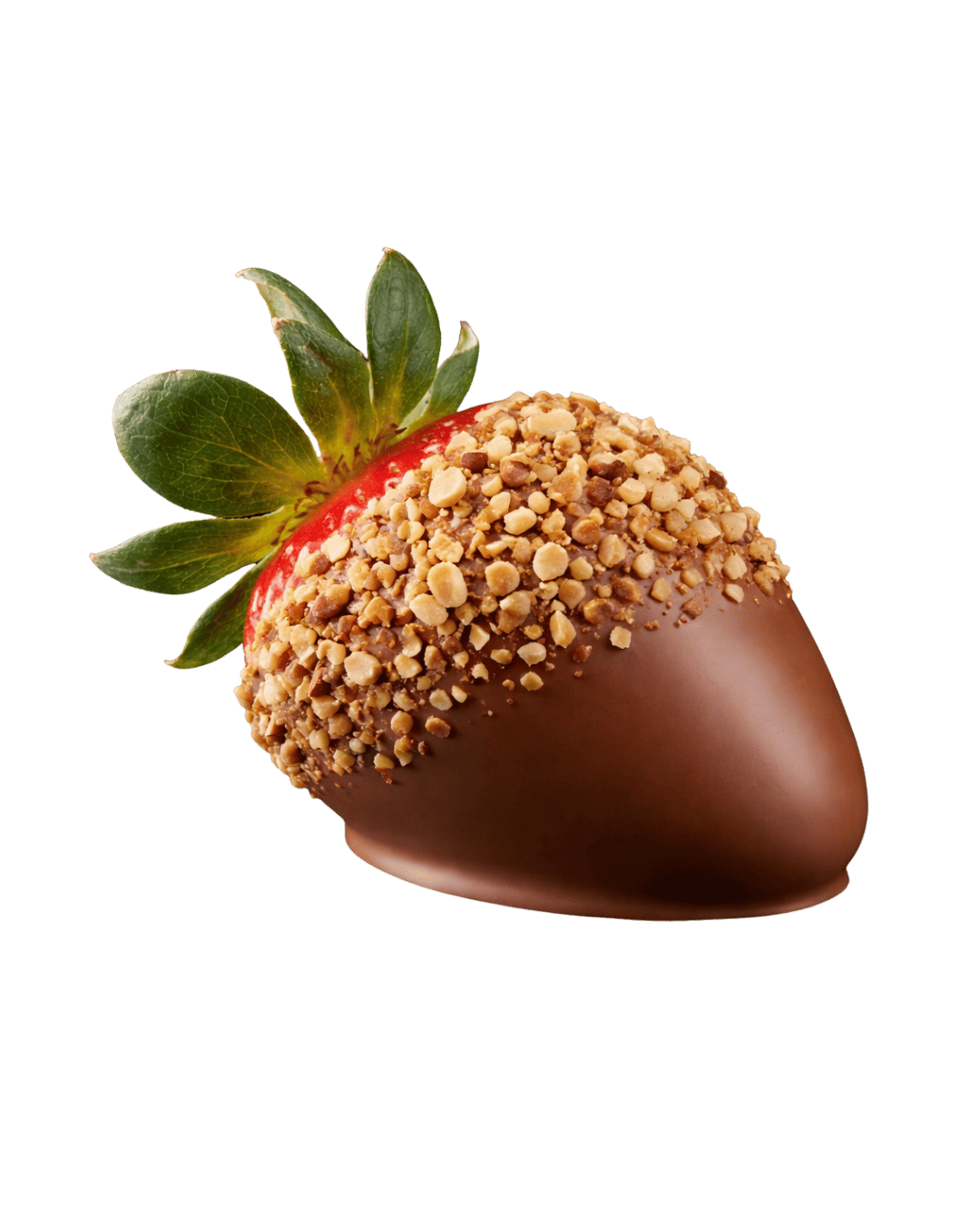 Noisette, a milk chocolate strawberry with roasted almond crumble